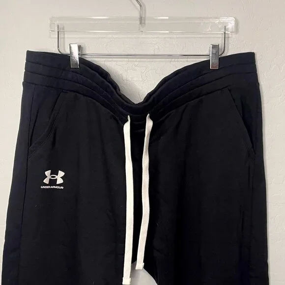 *SOLD* Under Armour Black Rival Fleece Joggers 2X #28 - Picture 3 of 6